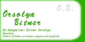 orsolya bitner business card